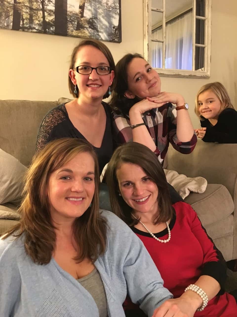 Celebrating Christmas early, but with all four sisters – what a treat!