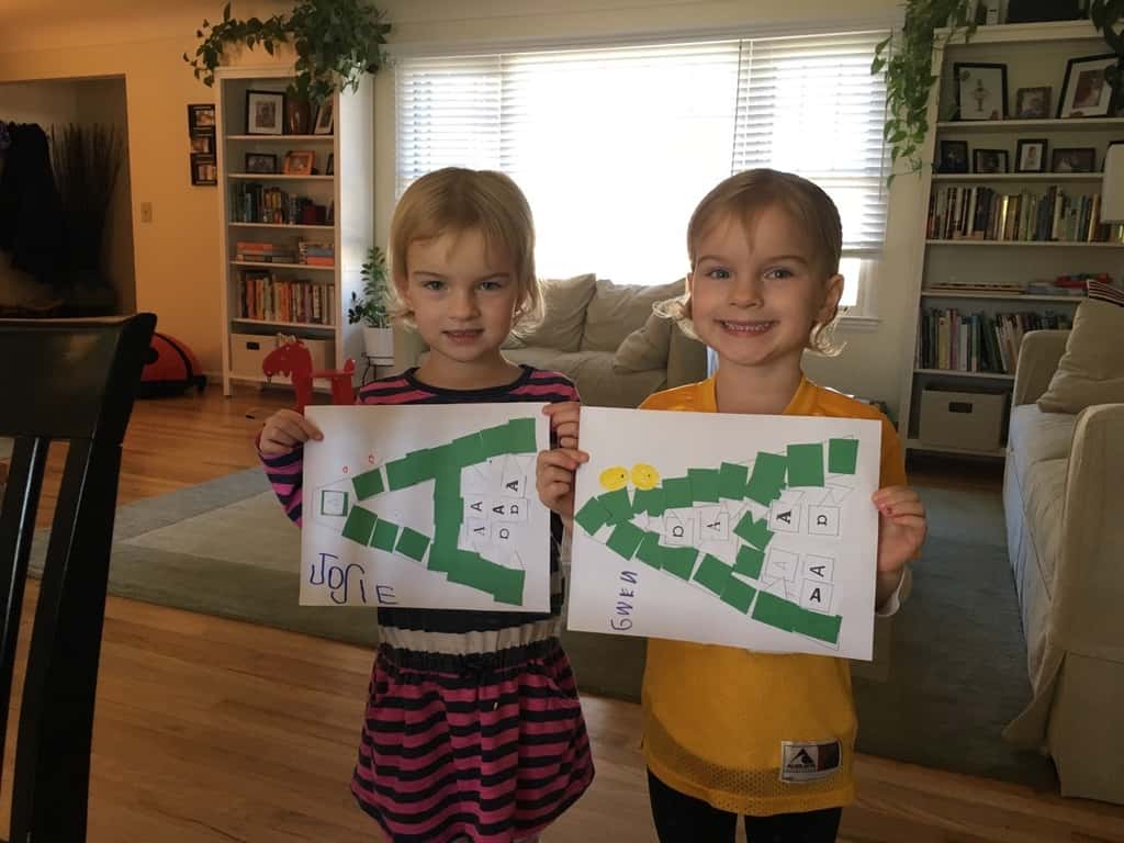 Our newest preschool fun: writing practice, and letter of the day crafts!