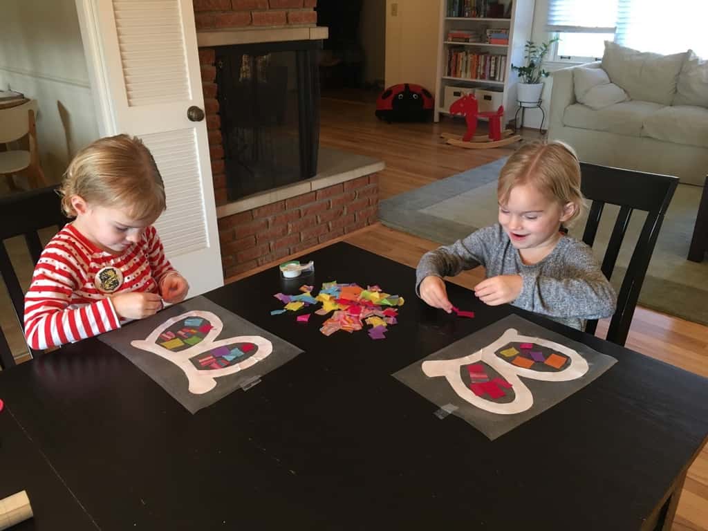 Our newest preschool fun: writing practice, and letter of the day crafts!