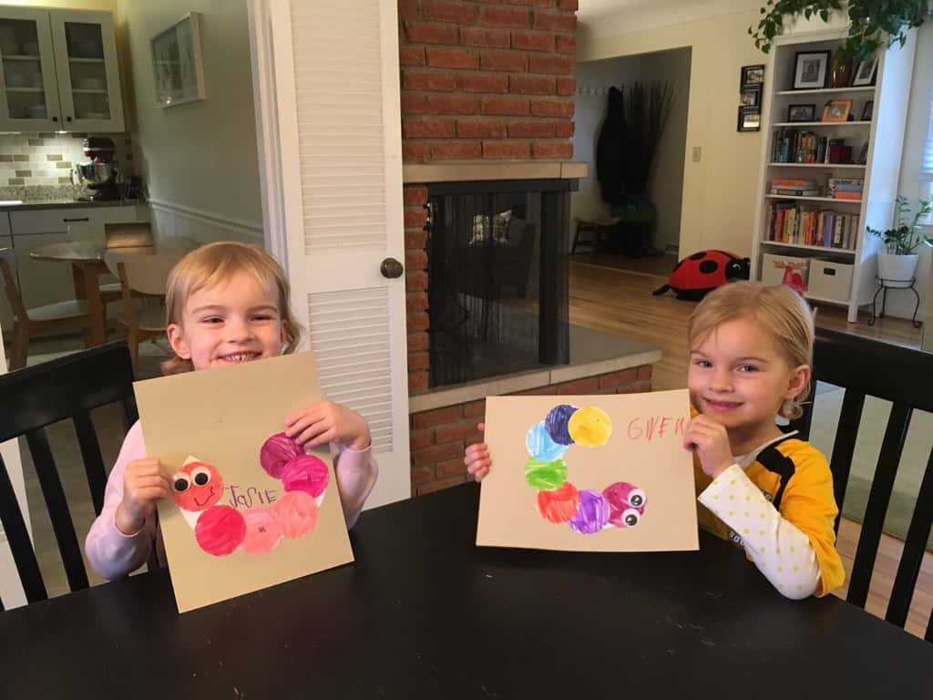 Our newest preschool fun: writing practice, and letter of the day crafts!