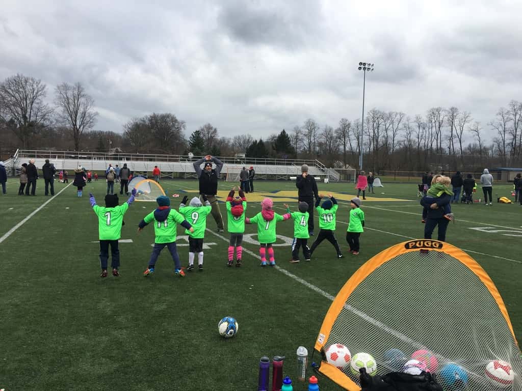 First soccer practice and game for Gwen and Josie today! These “Green Lizards” did a great job and “had so much fun!”