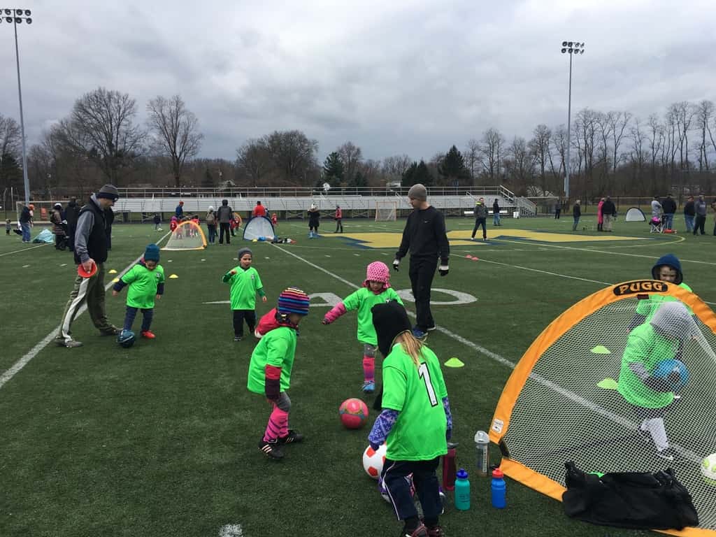 First soccer practice and game for Gwen and Josie today! These “Green Lizards” did a great job and “had so much fun!”