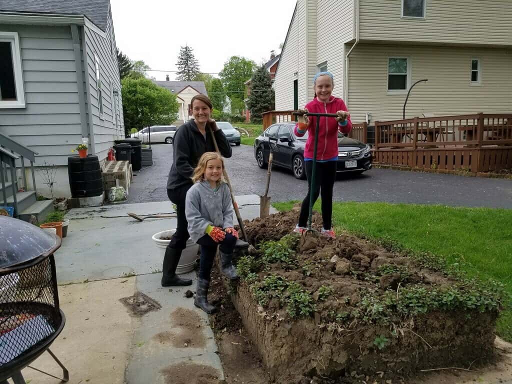 On Earth Day, we had the odd task of dismantling an old community garden for Clean Up Madeira. (The cynic in me thinks that perhaps the “community garden” title made the owners feel less guilty about using volunteer labor for their backyard project.)