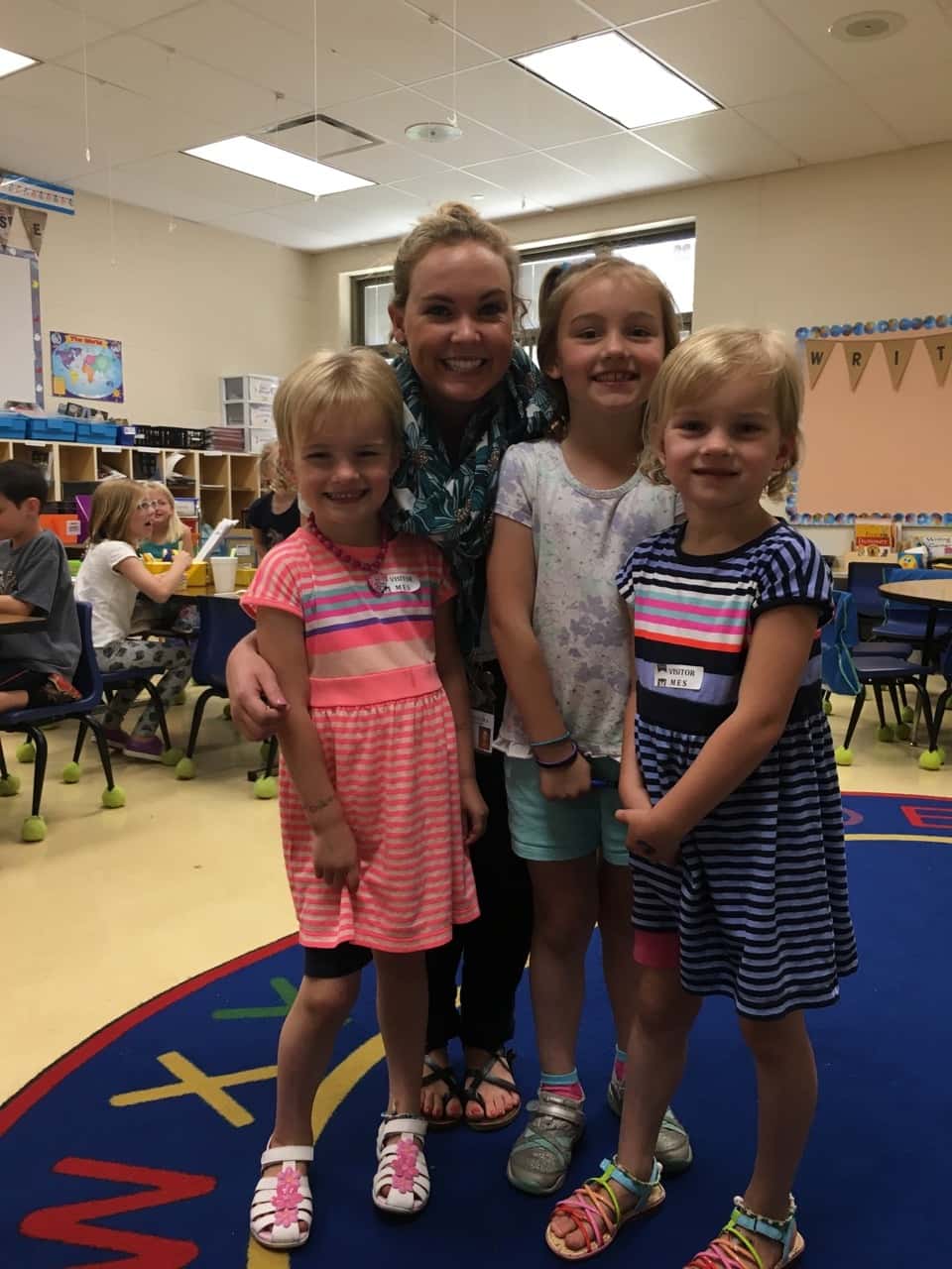 I somehow forgot to post the pictures from Abby’s end of the school year class party. Gwen, Josie, and I brought and served the very popular ice cream sundaes.