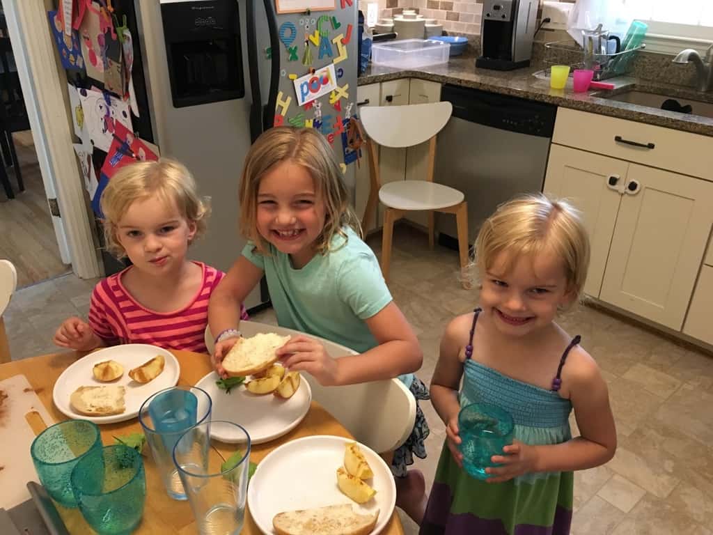 These rascals made lunch for us today. They like, and I mean really like, being generous with their spices. I was surprised by the crunchy, salty interior of their lettuce wraps, and Josie’s breath still smelled heavily of garlic at bedtime.