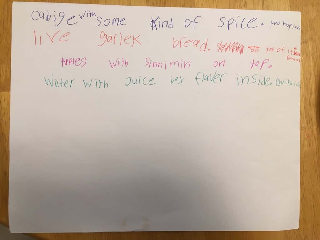 These rascals made lunch for us today. They like, and I mean really like, being generous with their spices. I was surprised by the crunchy, salty interior of their lettuce wraps, and Josie’s breath still smelled heavily of garlic at bedtime.