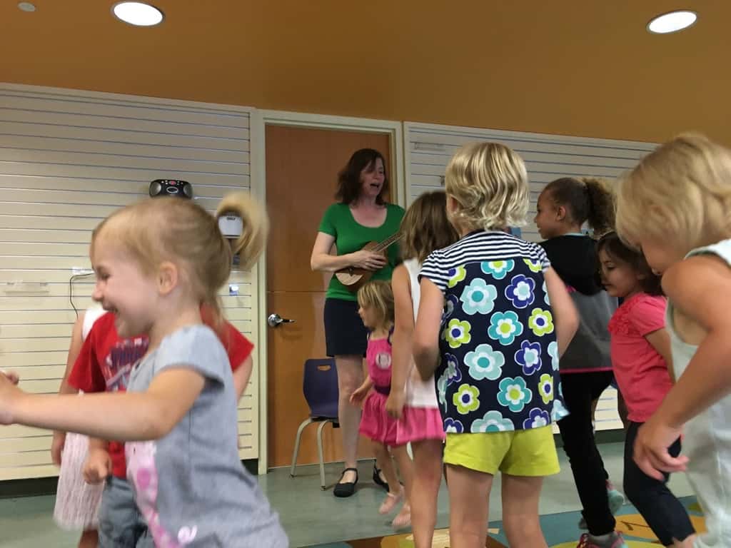 Abby was not happy about going to the library, but it turns out that big girls do still like storytime!