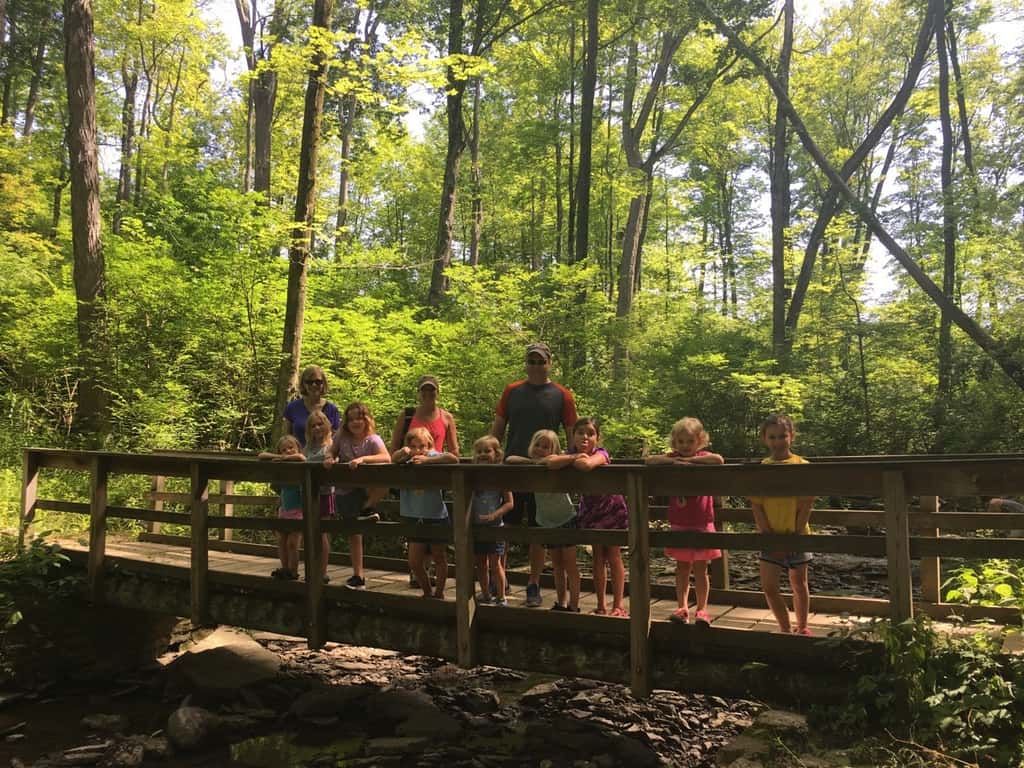 We took an almost two mile hike with some of our Girl Scout friends at French Park today. Afterwards we enjoyed a picnic lunch and the girls cooled off by playing drip drip drench.