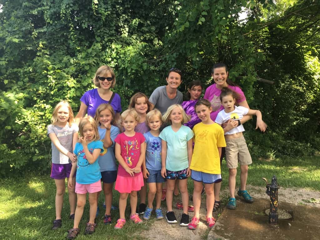 We took an almost two mile hike with some of our Girl Scout friends at French Park today. Afterwards we enjoyed a picnic lunch and the girls cooled off by playing drip drip drench.