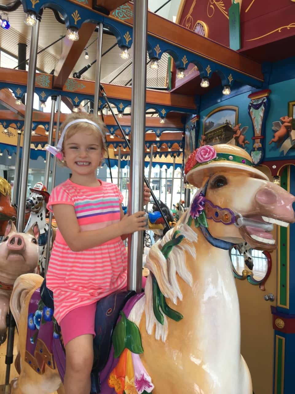 Girl date #2: Josie loved our urban adventure today. She was especially fond of the art activities and yoga at the Contemporary Arts Center. I wonder if she’ll fondly remember how I gave her tired legs a break by giving her a piggyback ride from Smale to Graeters.