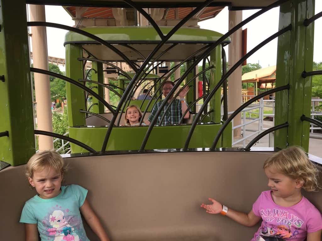 We had such an amazing day at the very kid-friendly and fun Indianapolis Zoo. The girls especially loved feeding the parakeets and cockatiels, holding butterflies, and riding the Skyline. John and I really liked the dolphin show, and the incredible orangutan exhibit. The girls were also giddy with excitement about staying the night in a hotel. I thought staying and eating dinner on the canal was pretty special too.