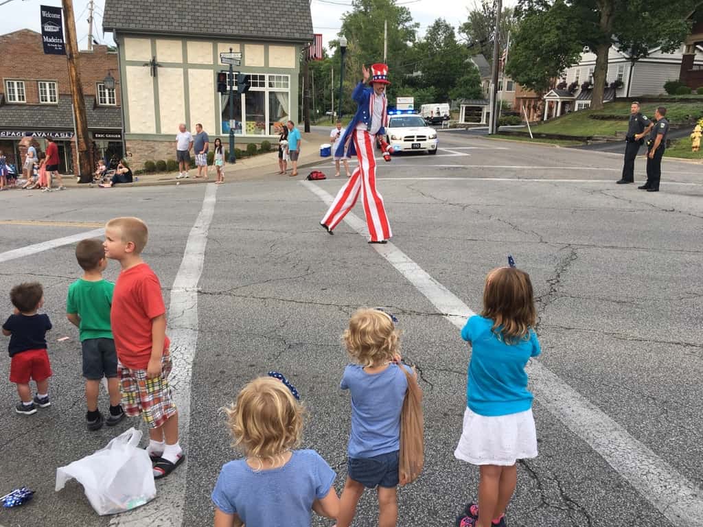 July 3rd fun: Blue Ash Nature Park in the afternoon , and then the Madeira Independence Day parade and fireworks that evening.