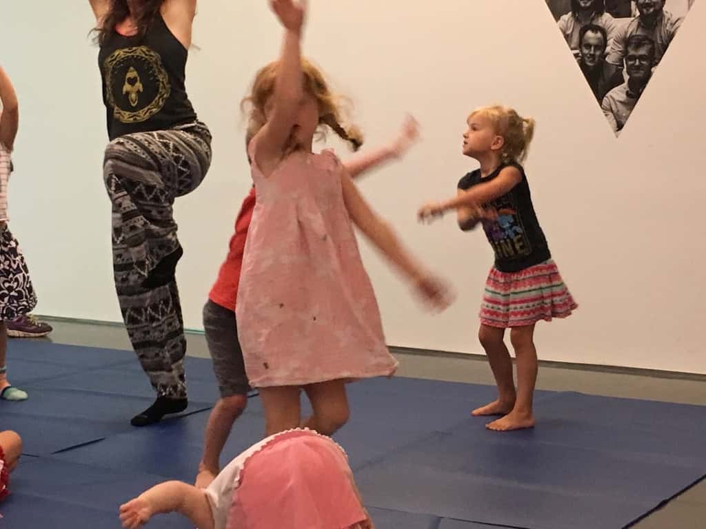 Girl date #5: Since it was storming this morning, Gwen and I decided we would just stay home and do some experiments from her new kids science book. After prepping one, she was ready to go to the Contemporary Arts Center and “do what Josie did last week.” Much to our surprise, it had not even rained downtown! We ended up having a great time, and discovered free face-painting and games at Smale. Gwen was delighted!