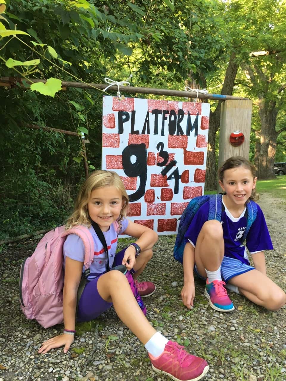 It’s unbelievable that tomorrow is already our halfway point for “Camp Hogwoods” Girl Scout Camp at French Park! So far, we’ve hiked, walked through the creek, played with clay, tie-dyed t-shirts, played games like Drip Drip Drench, watched a magic show, decorated banners and bandanas, performed friendship skits, sent PAs to Azkaban, gone on a scavenger hunt, visited with Zoo animals, made SWAPS, learned first aid skills, and more! It’s been a busy, but fun week.