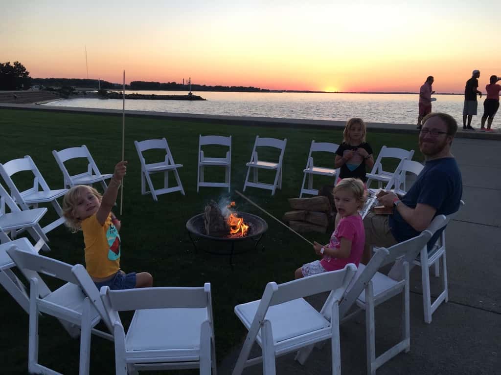 I asked the girls what their favorite part of today was and Josie said that she enjoyed collecting shells, Gwen liked roasting S'mores, and Abby was a big fan of the hot tub.