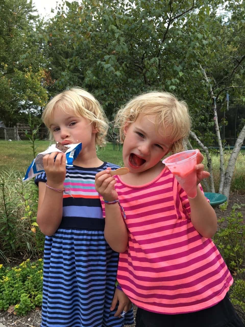 Abby told us today that there are two things she doesn’t like about our new neighborhood: the ice cream truck never visits, and we don’t see rainbows. Well, we can now check one thing of her list!