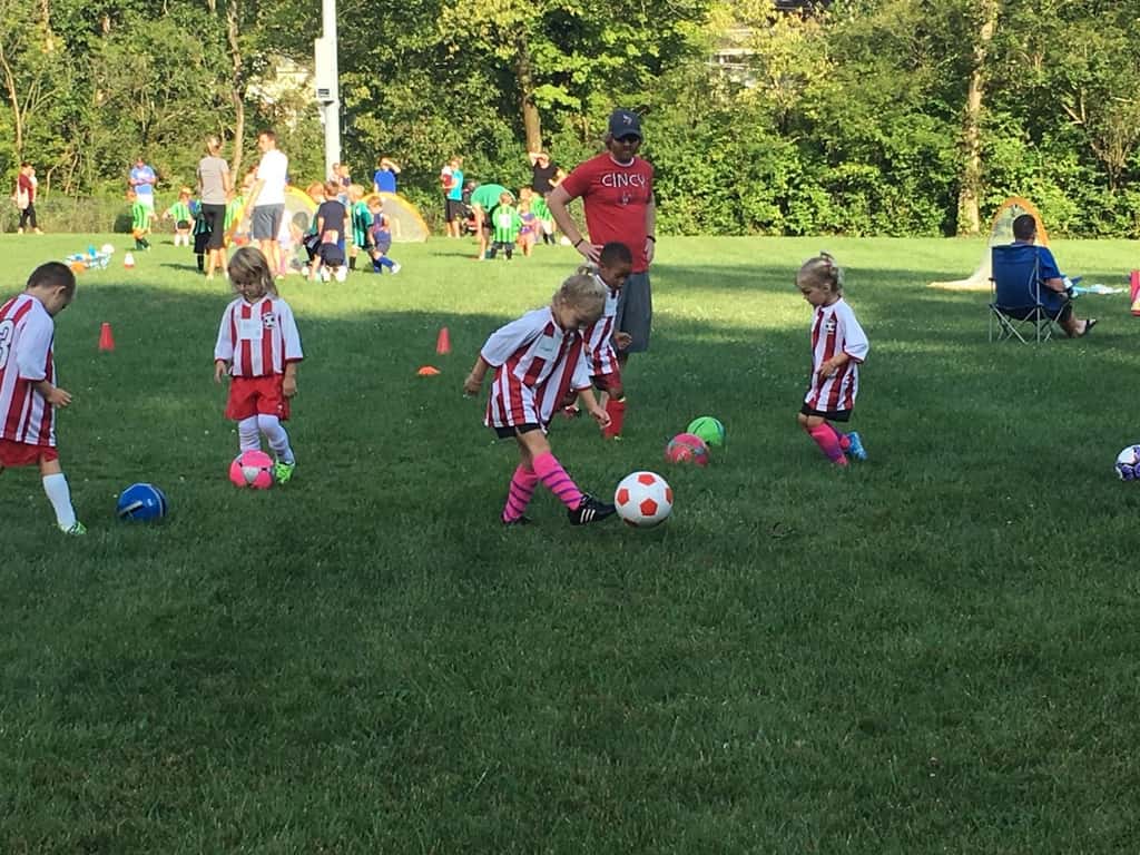 Gwen and Josie were both so excited about their first soccer practice of the season. They both did great! Josie was a surprisingly aggressive offender.
