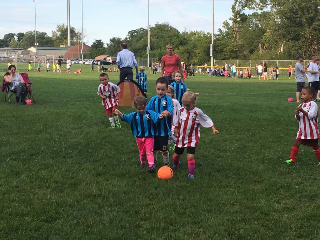 Gwen and Josie were both so excited about their first soccer practice of the season. They both did great! Josie was a surprisingly aggressive offender.