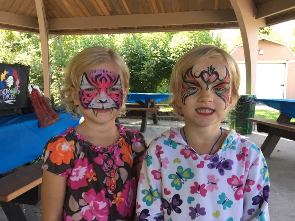 These two love having their faces painted!