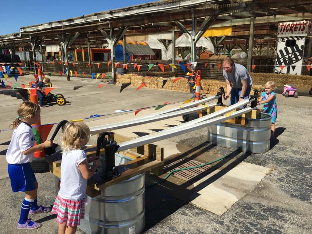 We visited two fall festivals at farms this weekend! Although we had fun at both, we all agreed that Shaw Farm is far superior to Burger Farm.