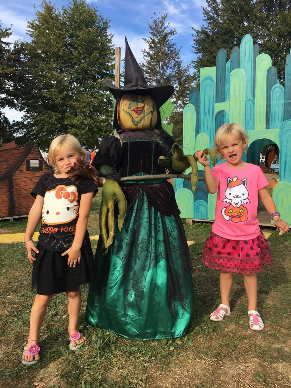 We visited two fall festivals at farms this weekend! Although we had fun at both, we all agreed that Shaw Farm is far superior to Burger Farm.