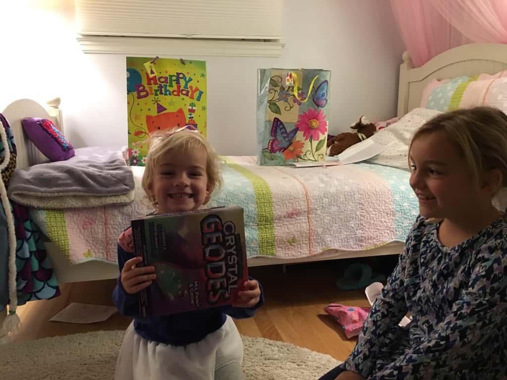 Five started with presents and ended with dinner at Dewey’s!