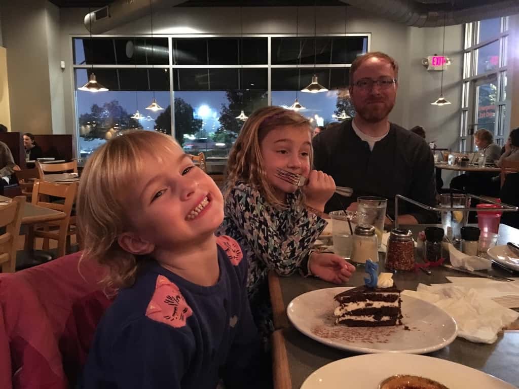 Five started with presents and ended with dinner at Dewey’s!