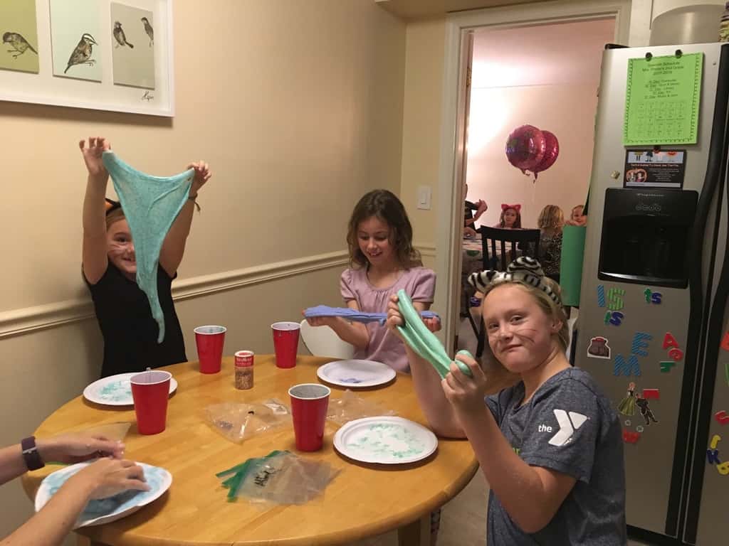 Gwen and Josie loved making slime, competing in a mummy race, and decorating cupcakes with friends at their 5th birthday costume party.