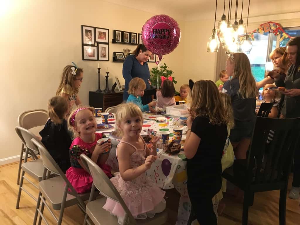 Gwen and Josie loved making slime, competing in a mummy race, and decorating cupcakes with friends at their 5th birthday costume party.