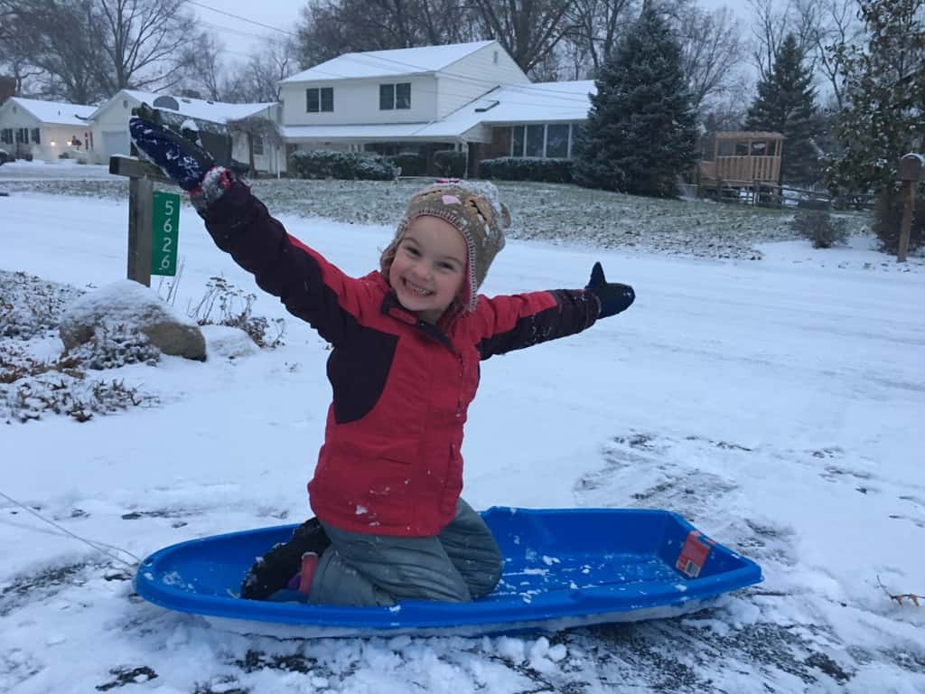 First snow of the season! Just enough for some outdoor fun!