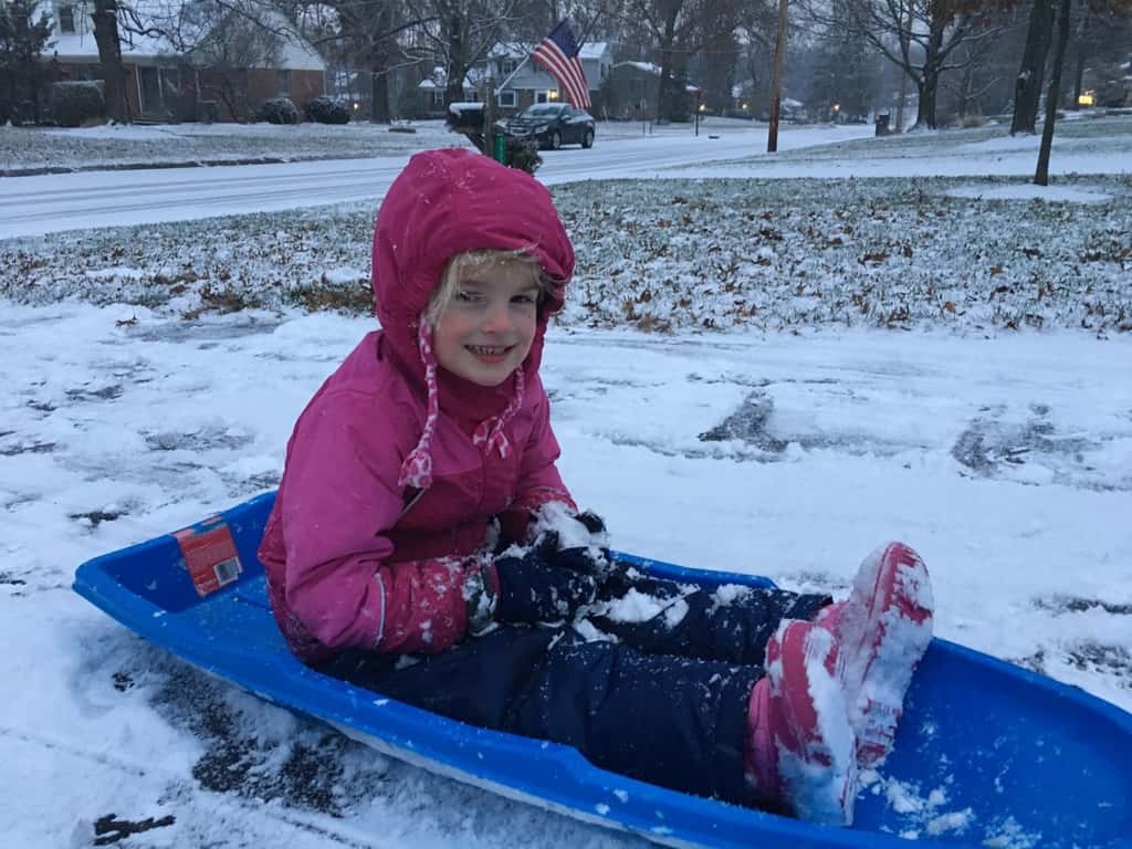 First snow of the season! Just enough for some outdoor fun!