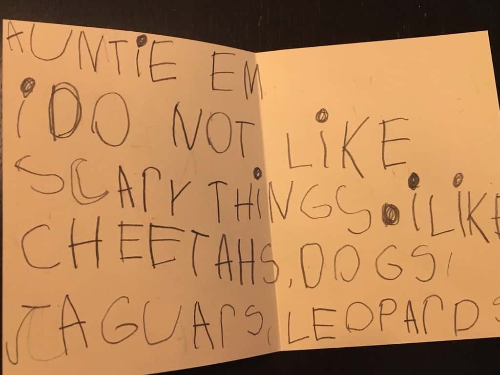 The girls all received letters from Auntie Em. Gwen wrote back right away!