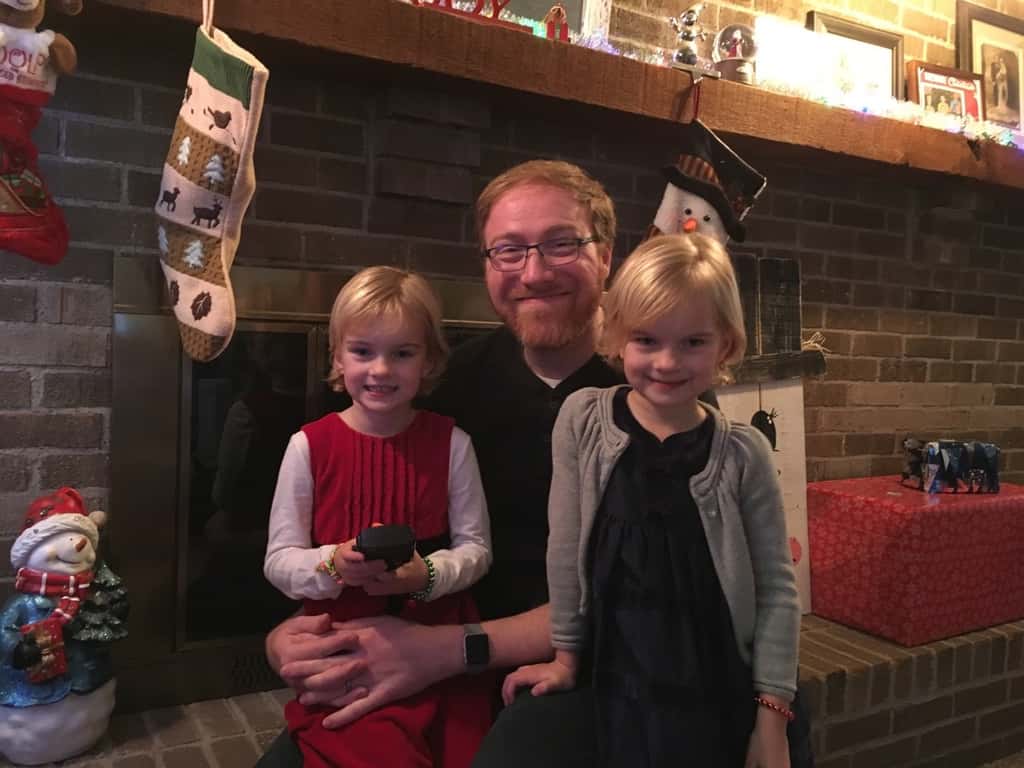 A rare gathering of all five sisters on Christmas Eve, and another fun Christmas morning with Auntie Em.