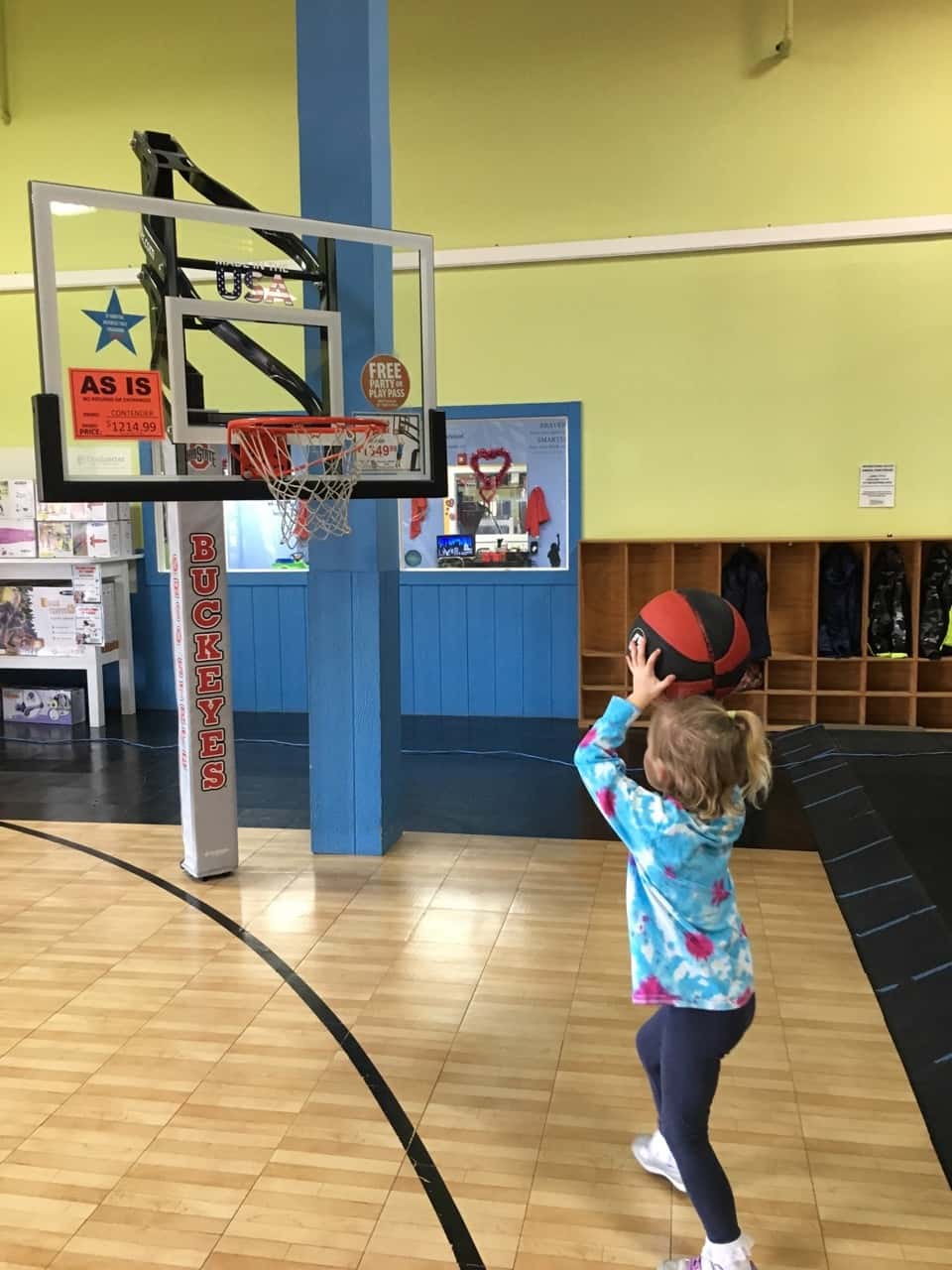 We discovered today that Gwen really likes basketball! Fifty baskets later, she finally decided she had practiced enough for one day.