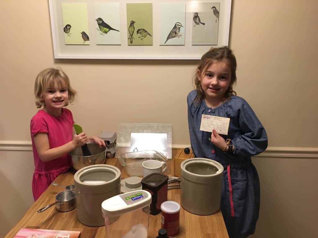 New kitchen island: kid bakers approve!
