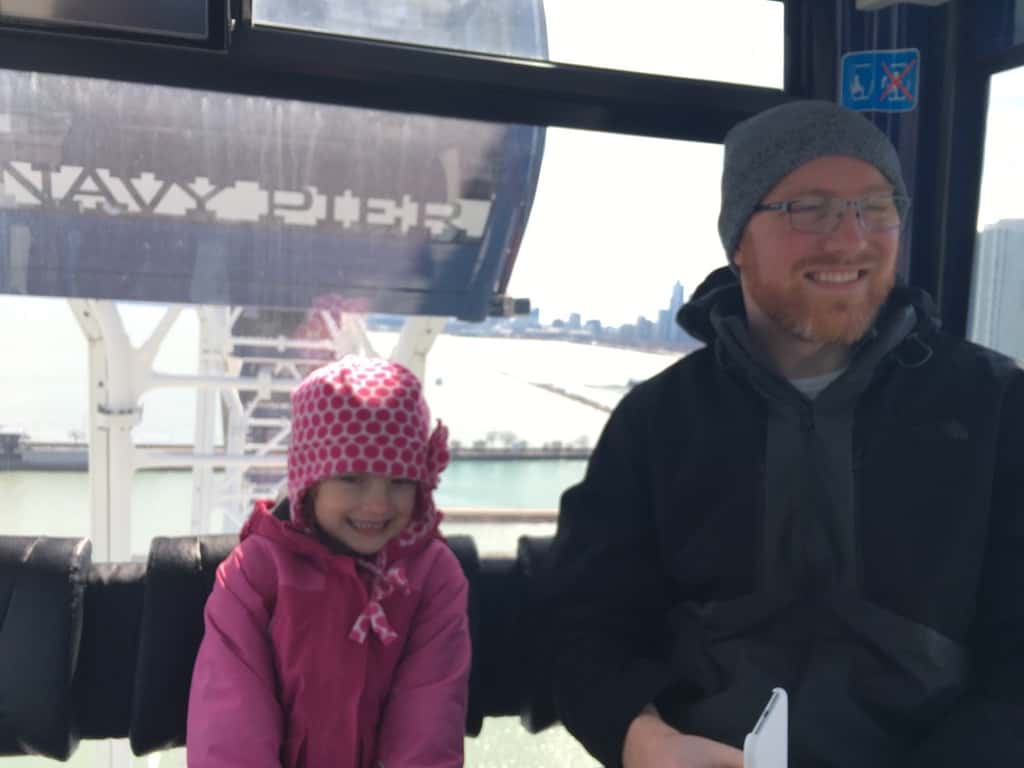 We also loved riding the free trolley to Navy Pier, taking a crazy high ride on the ferris wheel, and cruising around Lake Michigan. Some sister time walking from the Magnificent Mile to the Bean was fun too. John and the girls enjoyed their Chipotle picnic.