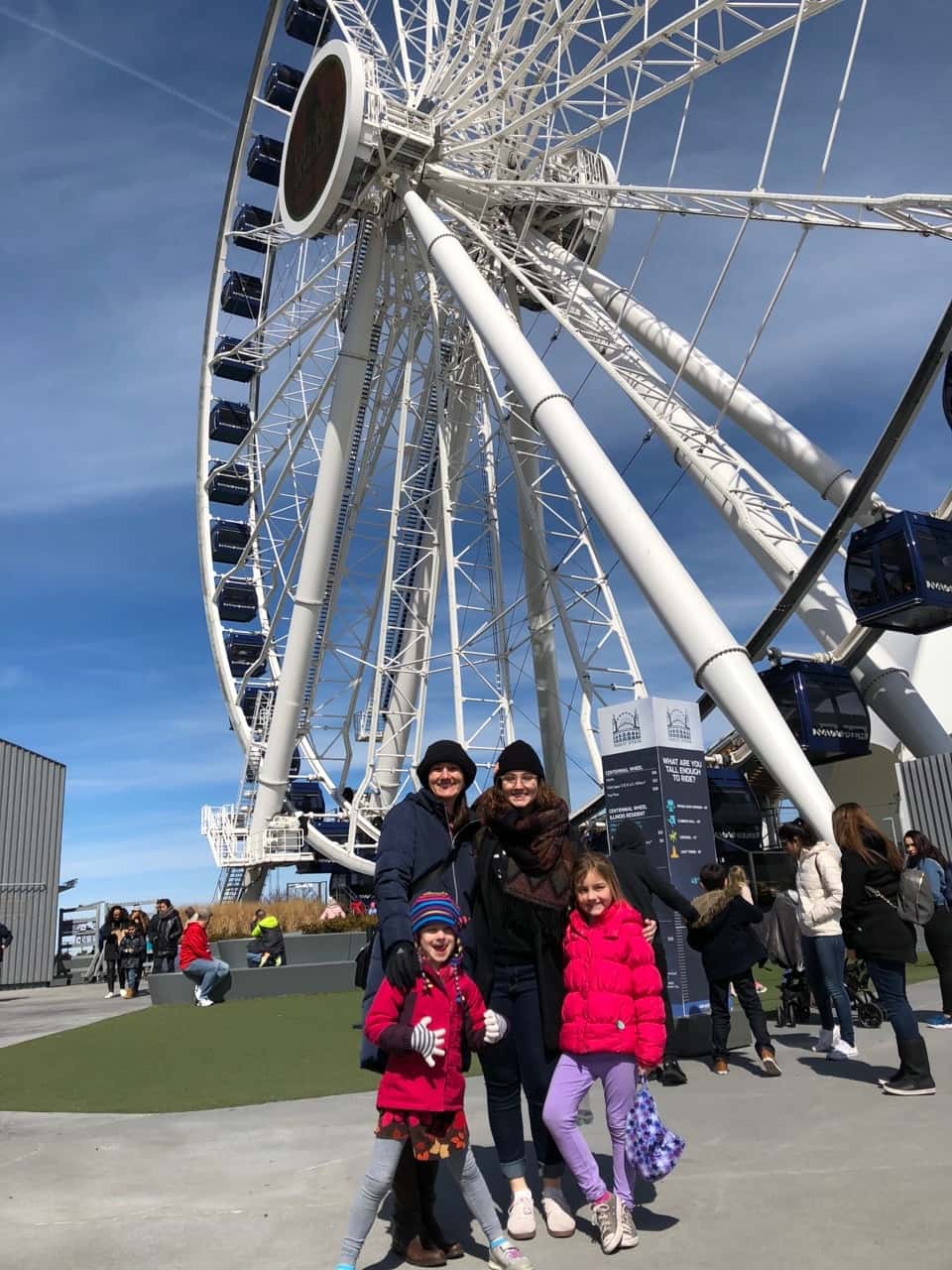 We also loved riding the free trolley to Navy Pier, taking a crazy high ride on the ferris wheel, and cruising around Lake Michigan. Some sister time walking from the Magnificent Mile to the Bean was fun too. John and the girls enjoyed their Chipotle picnic.