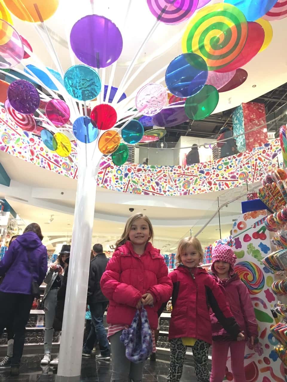 The most liked part of our morning walk along the Magnificent Mile was the stop at Dylan’s Candy Bar.
