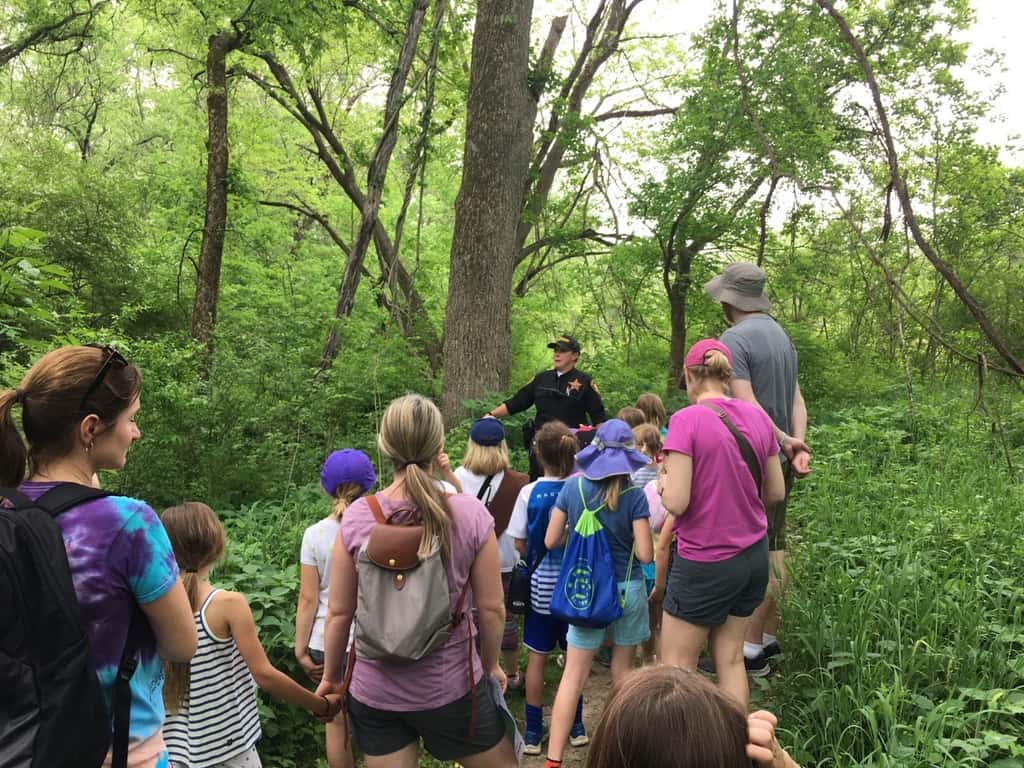 What a great day for a fun hike with our Girl Scout troop at the Kelley Nature Preserve! Thanks to our awesome guide, Deputy Meredith, we even got to see the elusive “Brownie” \[the bat\].