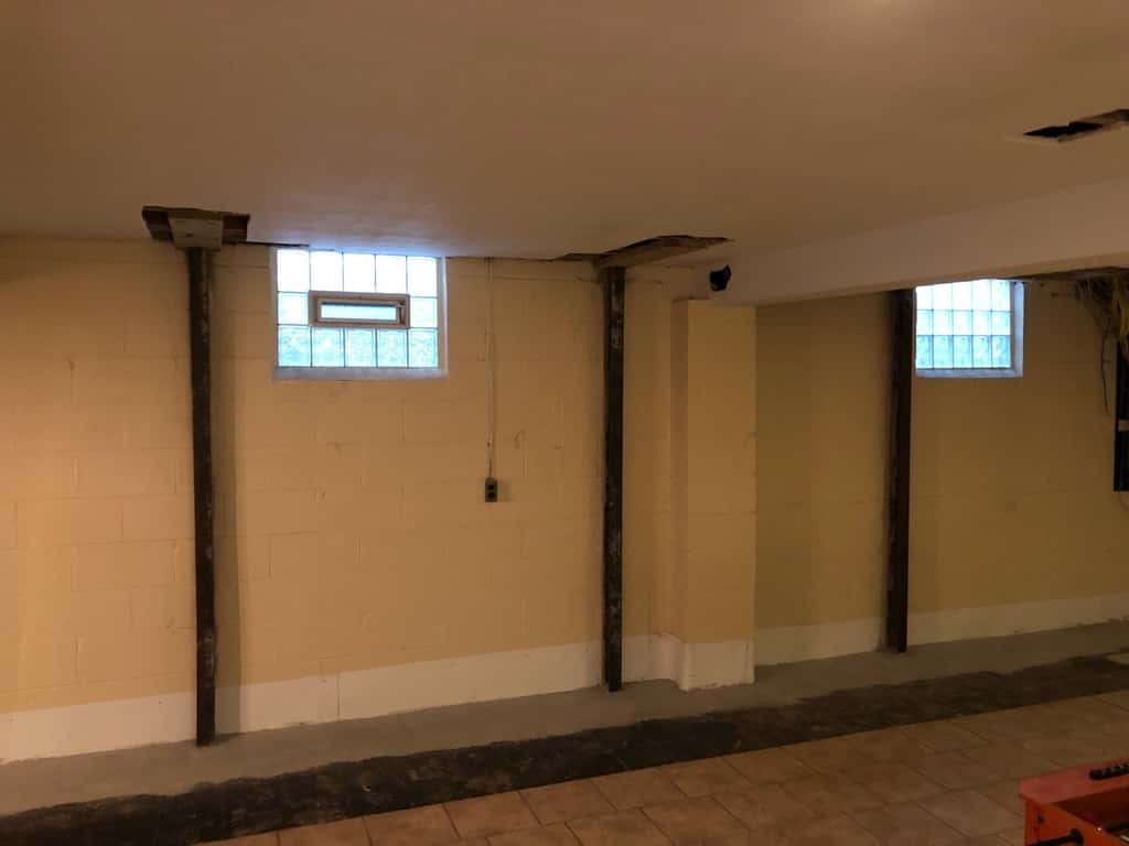 It still needs to be painted, but after four weeks our basement looks so much nicer!