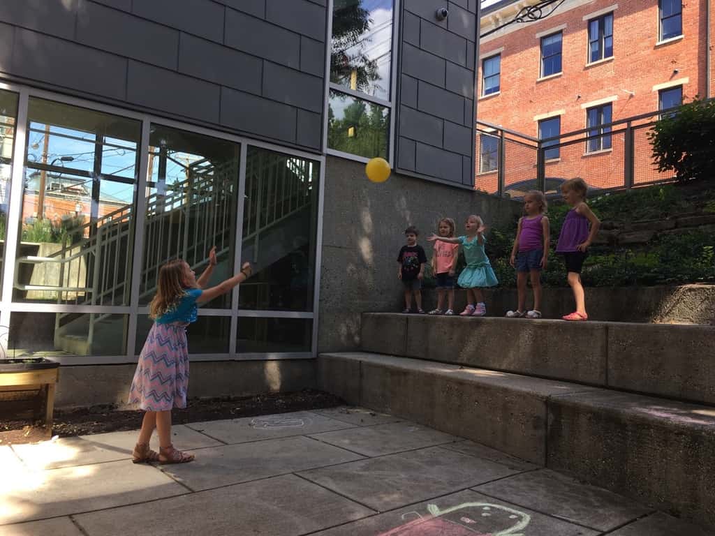 We had a great time downtown today. The girls especially loved playing on the spinner at Washington Park.