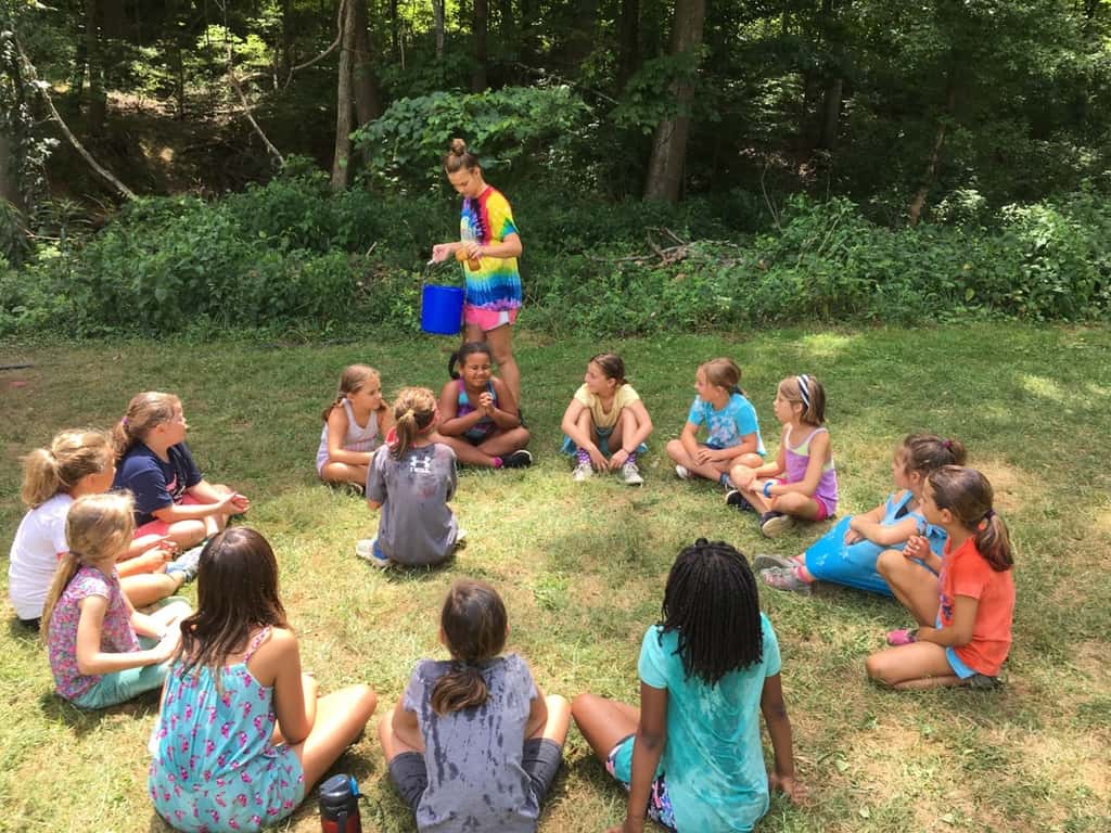 The word of the morning for day four of Girl Scout camp was games! The girls invented a new sport, changed the rules for games, and created new party games - all to earn their Making Games badge. They rounded out the day by making sun prints, creating photo frames, and playing drip drip drench.