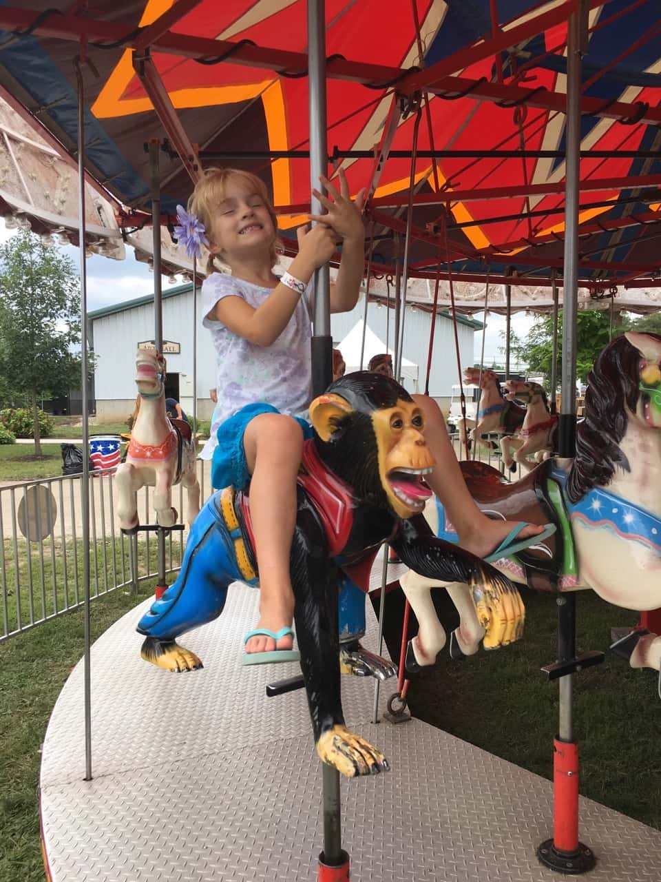 These “some pig” fans enjoyed their first time at a fair.