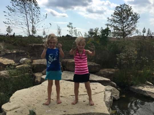 A hot, but fun Friday at the new naturescape at Summit Park.