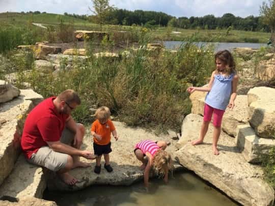 A hot, but fun Friday at the new naturescape at Summit Park.