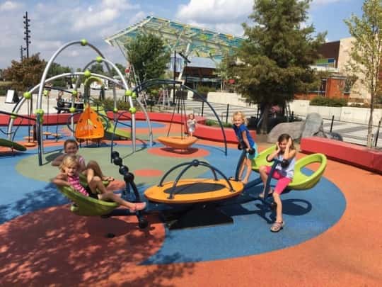 A hot, but fun Friday at the new naturescape at Summit Park.