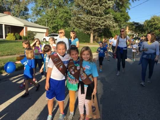 Lots of other Madeira Girl Scouts joined us for the Madeira Homecoming Parade this year. Instead of going to the game, we decided to walk back to La Grassa.