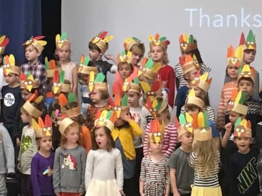 Kindergarten Thanksgiving celebration