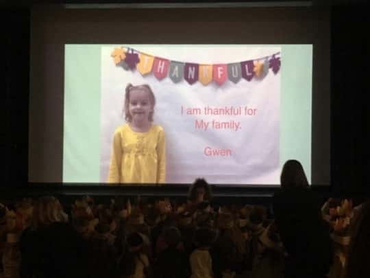 Kindergarten Thanksgiving celebration