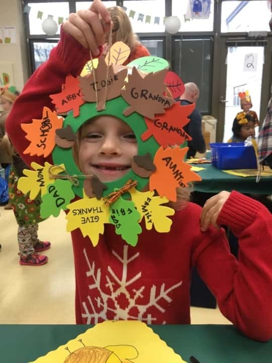 Kindergarten Thanksgiving celebration